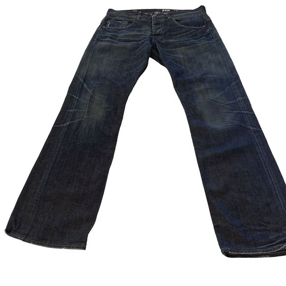 G-Star Other - G-STAR Rotor Straight Jeans Men's W36L34 Whiskers Faded Button Fly Denim Blue